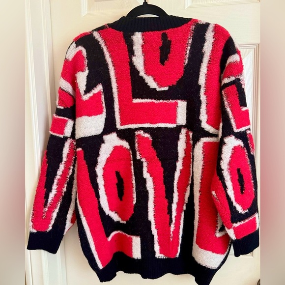 NWT BALBOA Palermo “LOVE” Knit cardigan Size: S/M - Picture 3 of 5